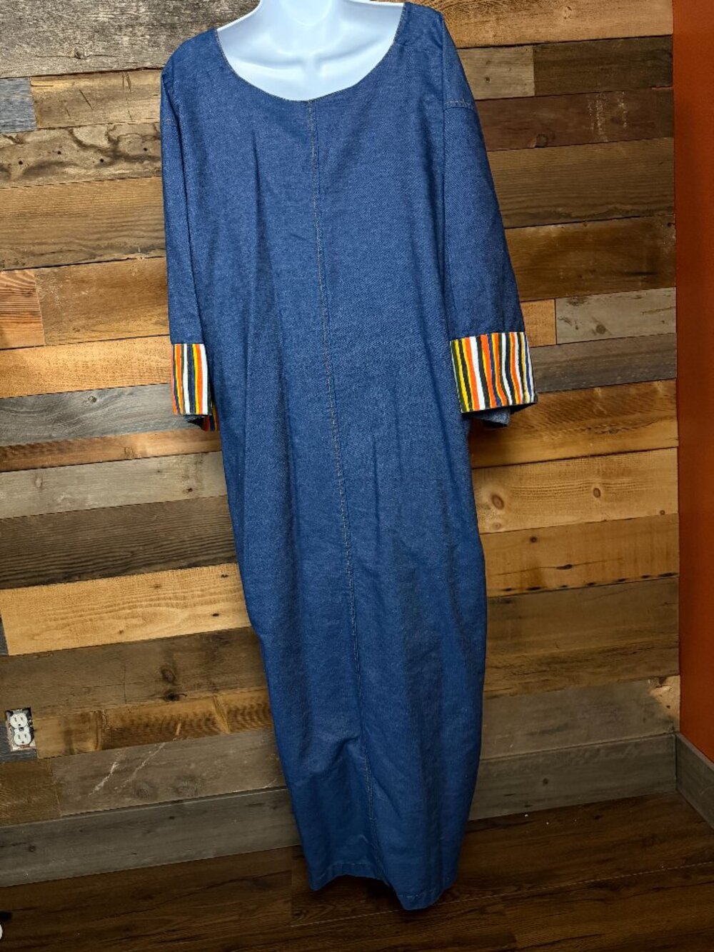 Women's African-Inspired Maxi Dress-Cotton, Festival, Boho - Picture 9 of 9